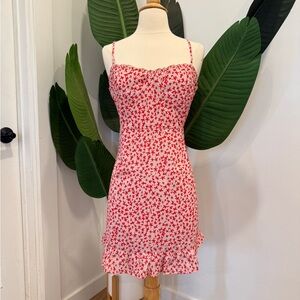 Oh Polly Red and White Spaghetti Strap Sundress
